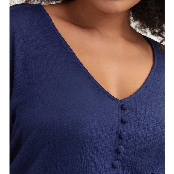 Plus Size Navy Blue Top - Picture 3 of 10